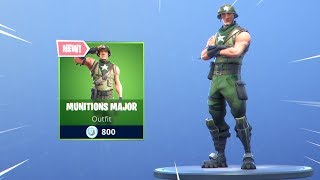 NEW MUNITIONS MAJOR SKIN Fortnite Item Shop March 11 2019 [upl. by Lebazi944]