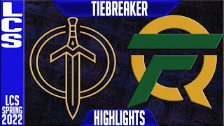 GG vs FLY Highlights  LCS Spring 2022 TIEBREAKER  Golden Guardians vs FlyQues [upl. by Xella]