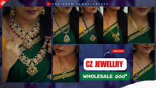 Original CZ beads Jewellery At Affordable Price  one gram jewellery with price  7095886447 [upl. by Anem]