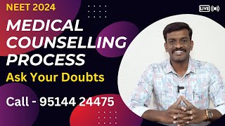 🔴 Live  NEET 2024 Medical Counselling Process  Ask Your Doubts  Mizpah Career Academy [upl. by Lonnie277]