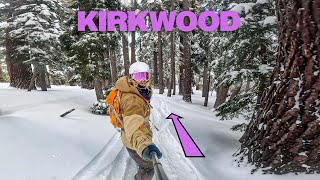 POWDER DAY AT KIRKWOOD SKI RESORT [upl. by Sammy658]