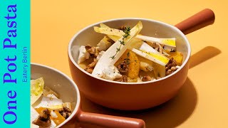 Vegetarian One Pot Pasta Recipe with Chicory Orange Goat Cheese amp Candied Walnuts [upl. by Teddman]