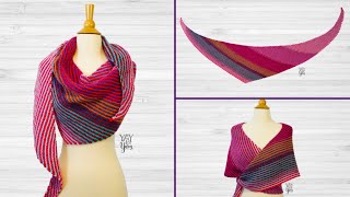 How to Knit a Double Gradient Boomerang Shawl  Free Knitting Pattern by Yay For Yarn [upl. by Turley]