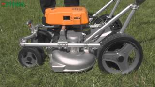 Pellenc Rasion Basic Battery Powered Mower from Etesia UK [upl. by Nosnirb]