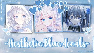 Aesthetic Blue Anime icon decals  decal ids  For your Royale high journal Bloxburg Etc ♡ӦｖӦ｡ [upl. by Bibbye]