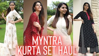 FESTIVE KURTA HAUL  Kurta Set Try On Haul [upl. by Brightman]