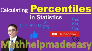 How to calculate Percentiles in Statistics Video  Mathhelpmadeeasy [upl. by Nelluc]