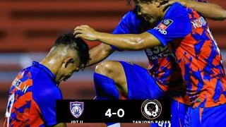 JOHOR DARUL TAKZIM II  4  vs  0  TANJONG PAGAR UNITED • FRIENDLY MATCH 2024 [upl. by Otsuj973]