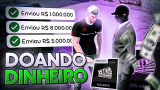 LUCIANO HUCK ajudando POBRES no GTA RP com MOD MENU  Puxando Dinheiro com Eulen Cheats [upl. by Conan]