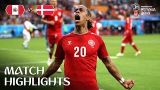 Peru v Denmark  2018 FIFA World Cup  Match Highlights [upl. by Neirod]