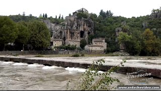 Ardèche  Crue de la Baume à Labeaume 4K [upl. by Ahsad]