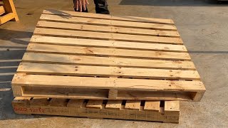 Transforming Old Pallets into a Unique Outdoor Seating Set  Using Only Recycled Pallets [upl. by Jos]