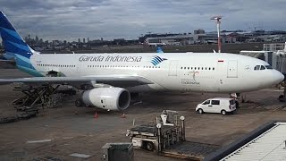 Flight Review Garuda Indonesia A330200 Sydney to Jakarta Business Class [upl. by Ivory]