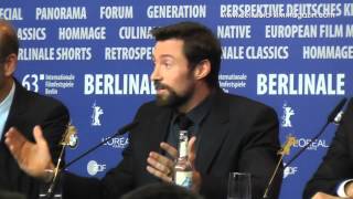 HUGH JACKMAN talking about the OSCARS 2013 Berlinale Film Festival [upl. by Durning726]