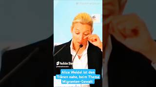 Weidel sichtlich berührt beim Thema MigrantenGewalt💙🇩🇪afd memes deutsch deutschland shorts [upl. by Alix62]