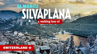 St Moritz Switzerland 4K In Winter 2024 Scenic Walking Tour Of Silvaplana 4K  SeetheworldinOrange [upl. by Egroj]