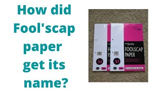 What does Foolscap paper mean [upl. by Aihsilat]