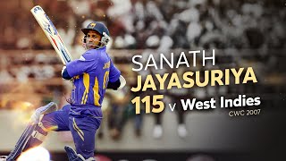 Sanath Jayasuriyas day out against West Indies  CWC 2007 [upl. by Eronel]