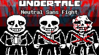 Defeating Sans For The 999th Time  Undertale Neutral Sans Fight [upl. by Ardie]