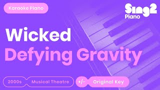 Defying Gravity  Wicked  Glee Cast Karaoke Piano [upl. by Ynabe]