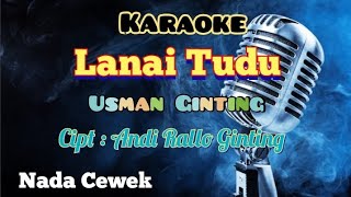 LANAI TUDU  USMAN GINTING  KARAOKE LAGU KARO  NADA CEWEK [upl. by Ithaman878]