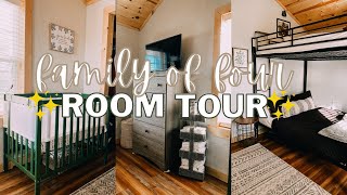 BEDROOM TOUR  Family of 4 in ONE BEDROOM [upl. by Ojahtnamas]