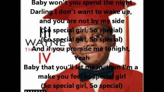 Lil Wayne ft John Legend  So Special Lyrics [upl. by Eitsyrhc686]