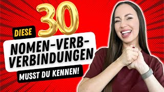 🇩🇪Die wichtigsten NOMENVERBVERBINDUNGEN in einem Video  gratis PDF🎁 [upl. by Atirys]