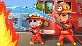 Firefighters Song 🔥🚒 Fire Truck Rescue Team  Funny Bunny  Kids Songs Compilation [upl. by Publius]