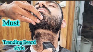 French Beard Cut styles🔥Change for Mens look so Amazing Tutorial 2024✔️ Mens Beard Stylish Cut 💈✂️ [upl. by Maxima]