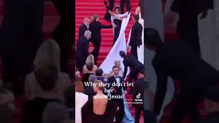 Cannes Film Festival Blocks Jesus dress from Massiel Taveras [upl. by Ingalls]