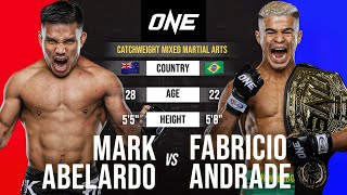 Fabricio Andrade vs Mark Abelardo  ONE Championship Full Fight [upl. by Saisoj]