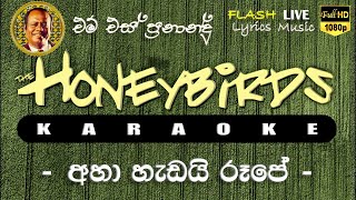 Aha Hadai Rupe Karaoke Without Voice අහා හැඩයි රූපේ කැරෝකේ [upl. by Frodine]