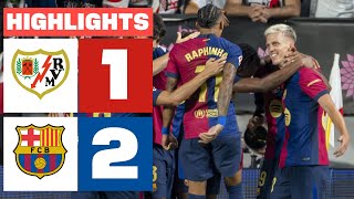 RAYO VALLECANO 1  2 FC BARCELONA  RESUMEN LALIGA EA SPORTS [upl. by Hsotnas]