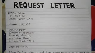 How To Write A Request Letter Step by Step Guide  Writing Practices [upl. by Aenahs607]