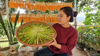 Bamboo shoot in my homeland and cooking Stir Fried bamboo shoot with smoked pork [upl. by Aihtniroc30]