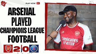 Arsenal 20 PSG  African Arsenal Fan Reaction  Arsenal Played Champions League Football UCL 2425 [upl. by Notneiuq]