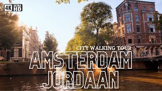 Amsterdam Jordaan Awesome Sunset Walking Tour 4k [upl. by Eceeryt]