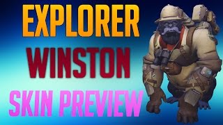 Overwatch  Explorer Winston  Skin Preview [upl. by Aicsile]