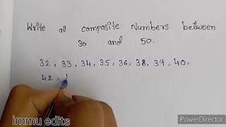 Composite Numbers Between 30 And 50 Maths Problems And Solutionsmaths [upl. by Nee]