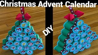 How To Make Christmas Advent Calendar From Paper Towel Toilet Paper Tubes DIY Christmas Countdowns [upl. by Hart683]