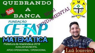 Concurso Pref De Ananindeua 2021  20 QUESTÕES  so matemática  fundamental  banca cetap [upl. by Aicak]