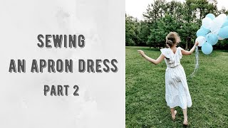 Sewing a pinafore apron dress Part 2 [upl. by Jenelle]