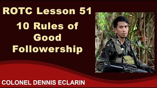 ROTC Lesson 51 The Art of Followership The Secret Weapon of GREAT Leaders [upl. by Ennaul33]