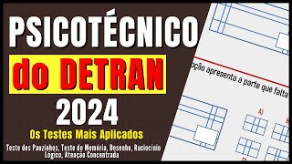 PSICOTÉCNICO do DETRAN 2024 OS TESTES MAIS APLICADOS no EXAME PSICOLÓGICO do DETRAN 2024 [upl. by Ware]