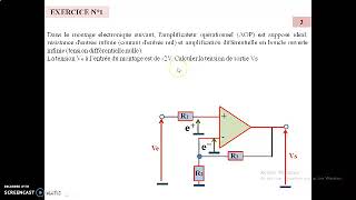 Exercices amplificateurs opérationnels [upl. by Yntruoc107]