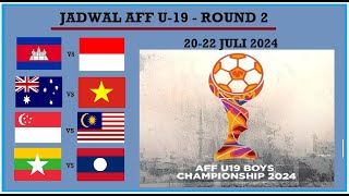 Jadwal AFF U19 Boys Championship 2024  CAMBODIA vs INDONESIA [upl. by Bree]