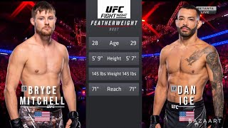 BRYCE MITCHELL VS DAN IGE FULL FIGHT UFC VEGAS 79 [upl. by Corene]