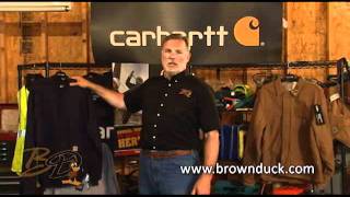 Carhartt Bib Overall Sizing and Flame Resistant Care from Brownduckcom [upl. by Zumstein444]