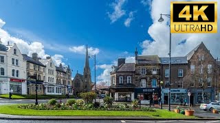 Ilkley Town Centre Shops Station Manor House River Wharfe Yorkshire Dales Virtual Walk Tour 4K UK 🇬🇧 [upl. by Anilrats]